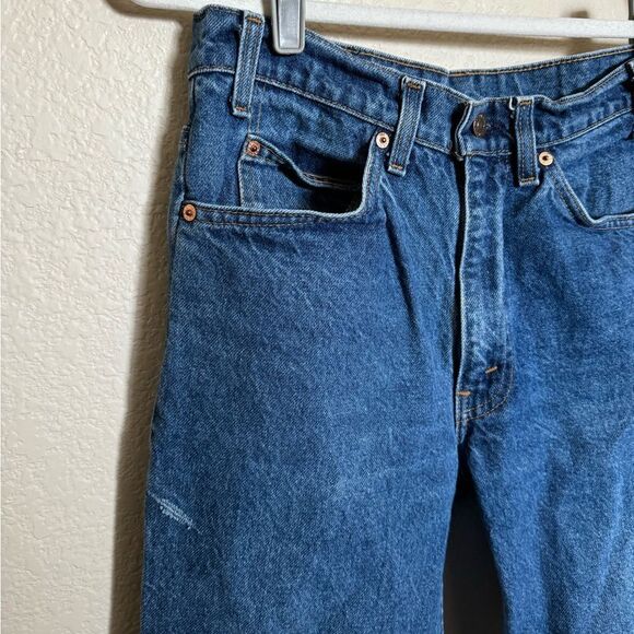 Vintage Orange Tab Levis 517 Boot Cut Jeans Sz 32 x 32 Mid Blue Made In USA - Picture 5 of 8